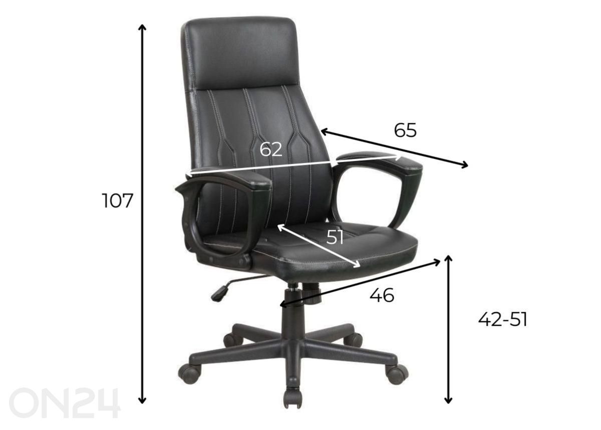 Kontoritool Style, must suurendatud