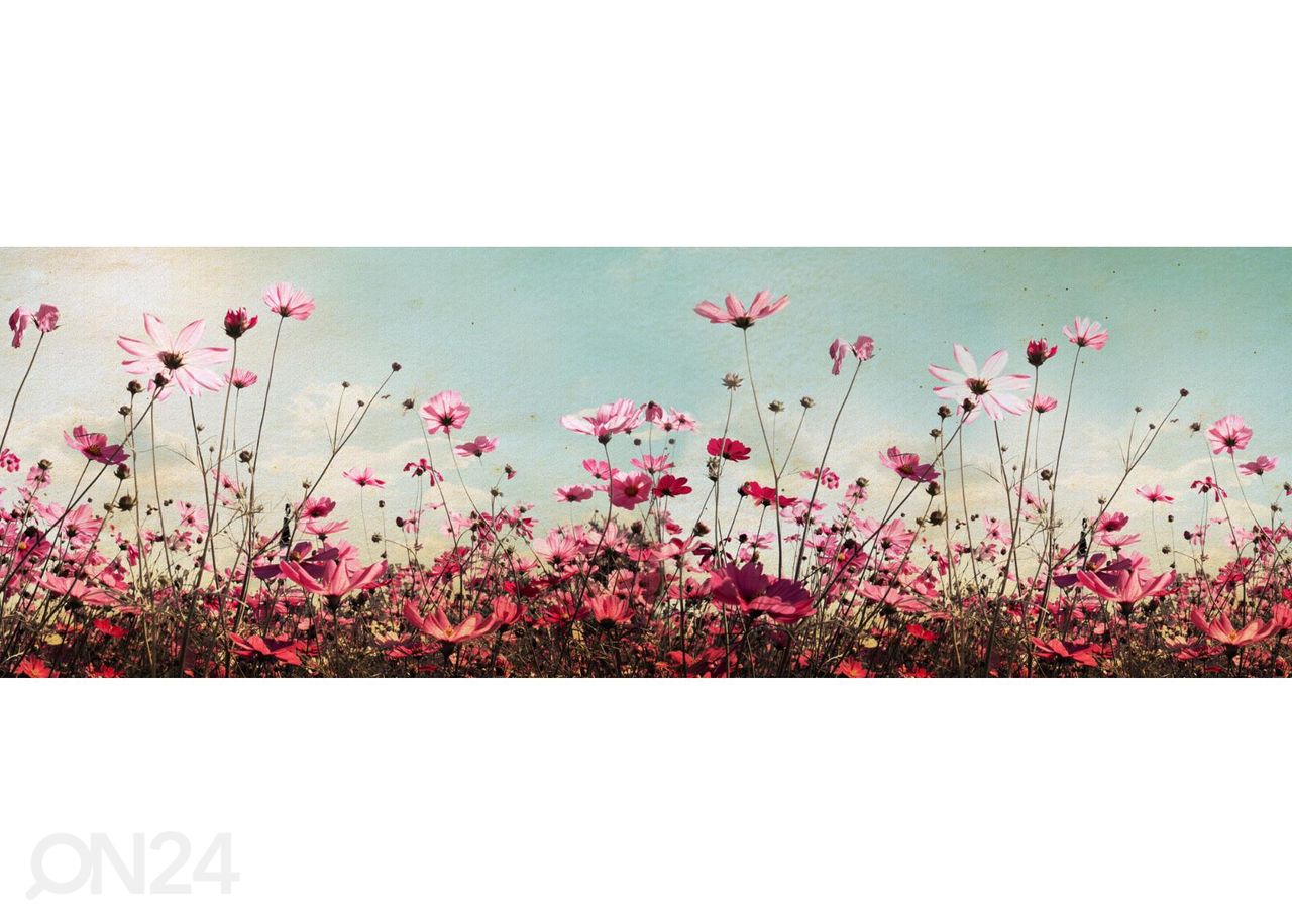Köögi tagasein Cosmos flowers 180x60 cm suurendatud