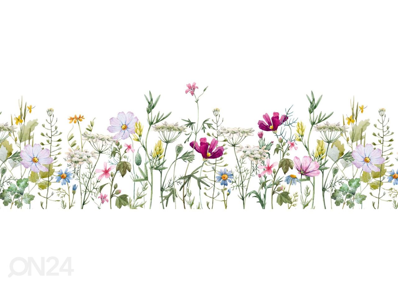 Köögi tagasein Floral pattern 350x60 cm suurendatud