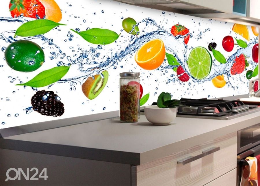 Köögi tagasein Fruits 180x60 cm suurendatud