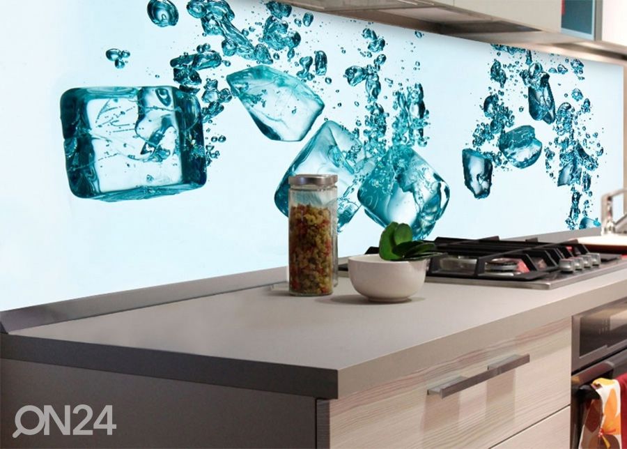 Köögi tagasein Ice cubes 180x60 cm suurendatud