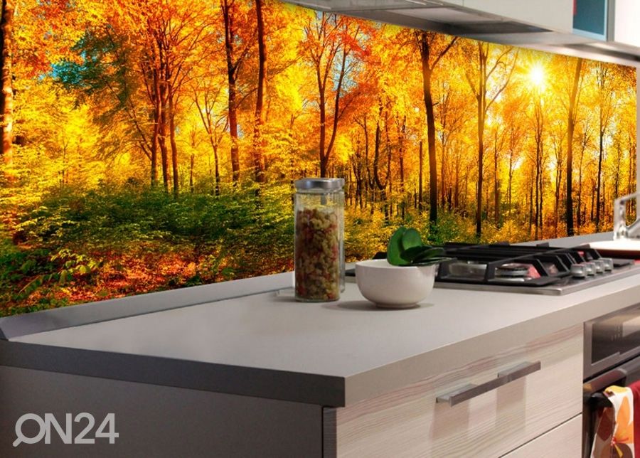Köögi tagasein Sunny forest 350x60 cm suurendatud