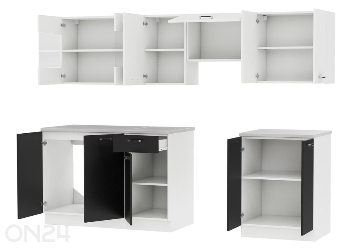 Köögimööbel Omega II 240 cm + LED suurendatud