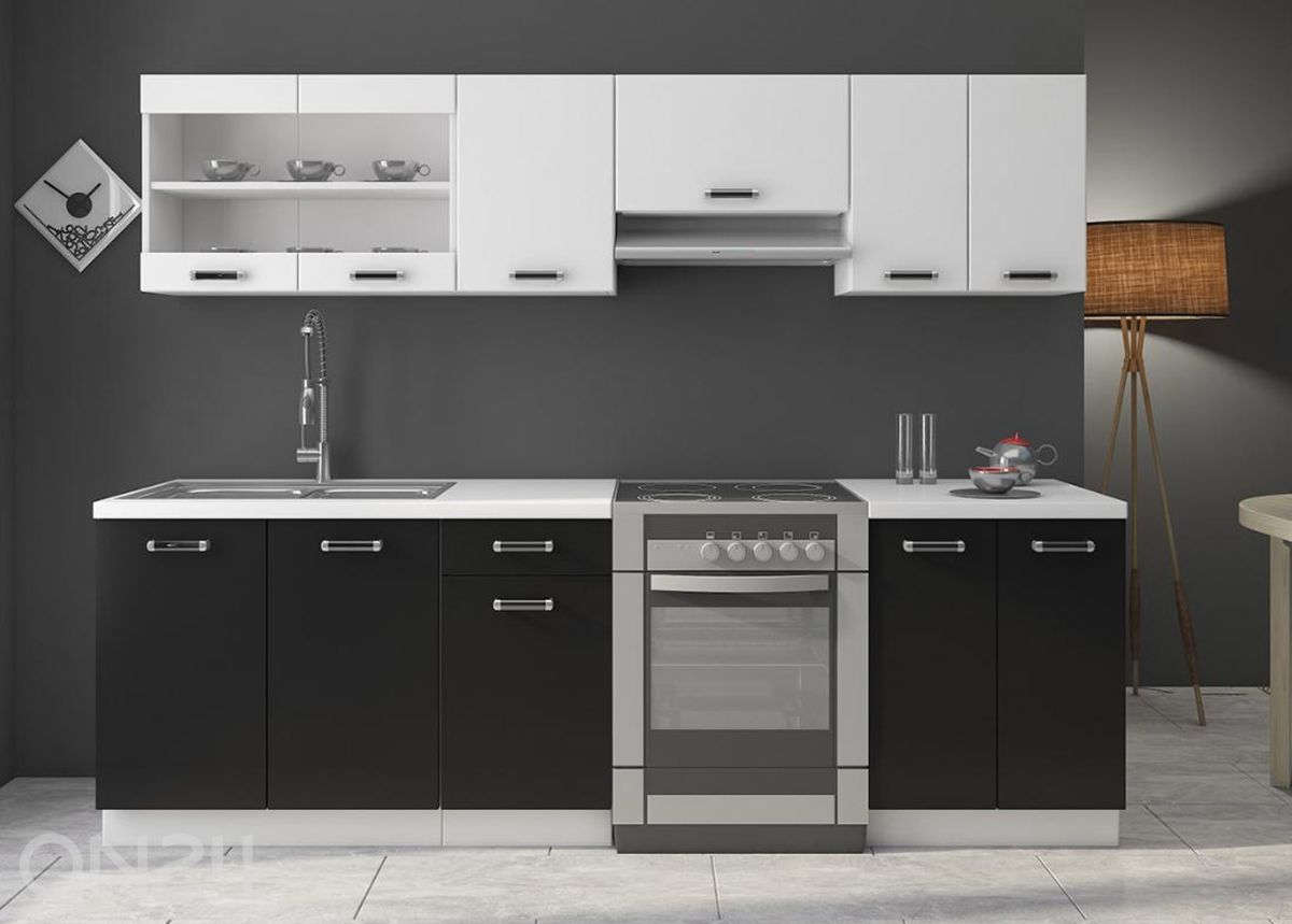 Köögimööbel Omega II 240 cm + LED suurendatud