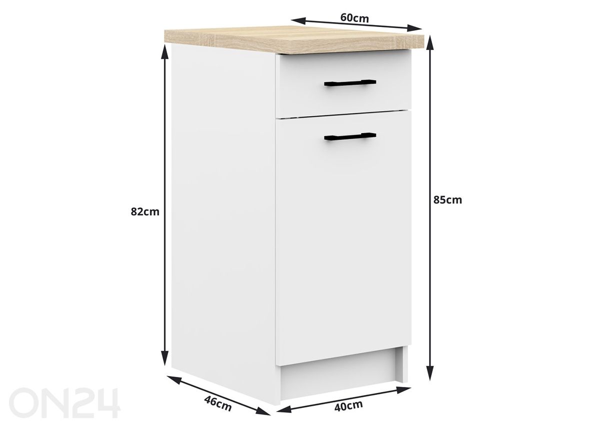 Köögimööbel Visby 270/300 cm suurendatud