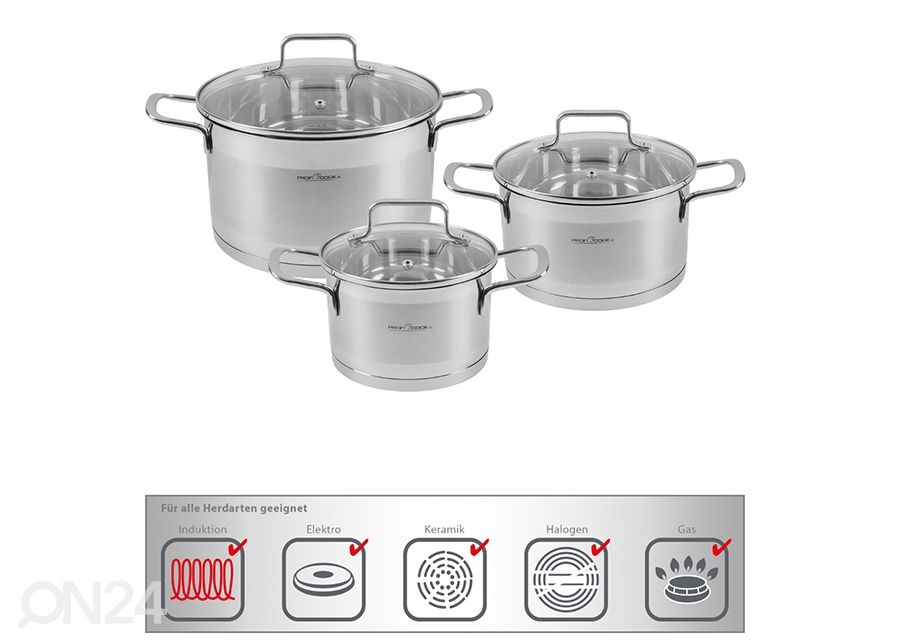 Kööginõude komplekt Proficook suurendatud