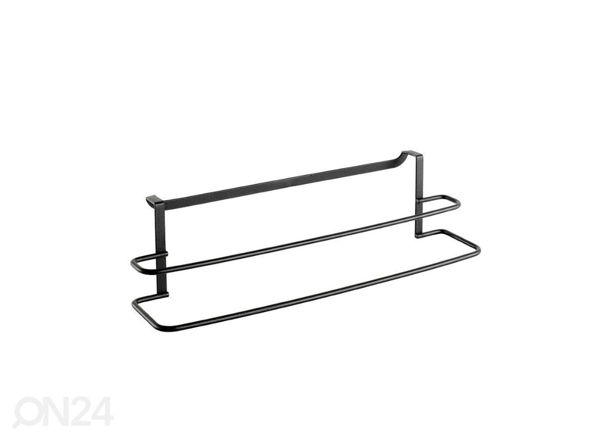 Köögirätikute hoidja Galileo 38x10x9 cm, must suurendatud