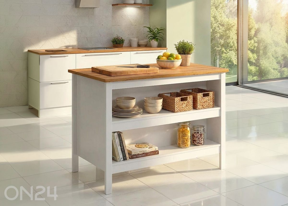 Köögisaar Julina, valge/artisan tamm suurendatud