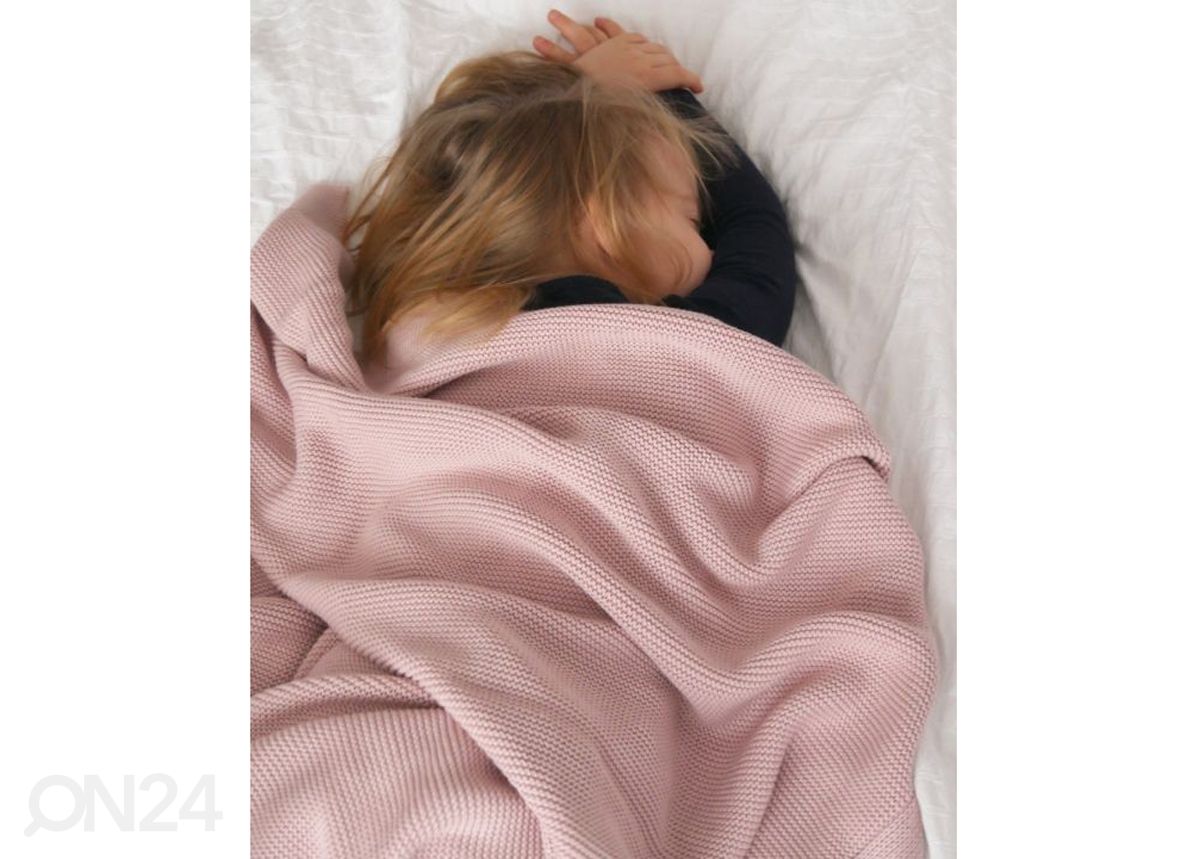 Kootud bambustekk beebile, powder pink suurendatud