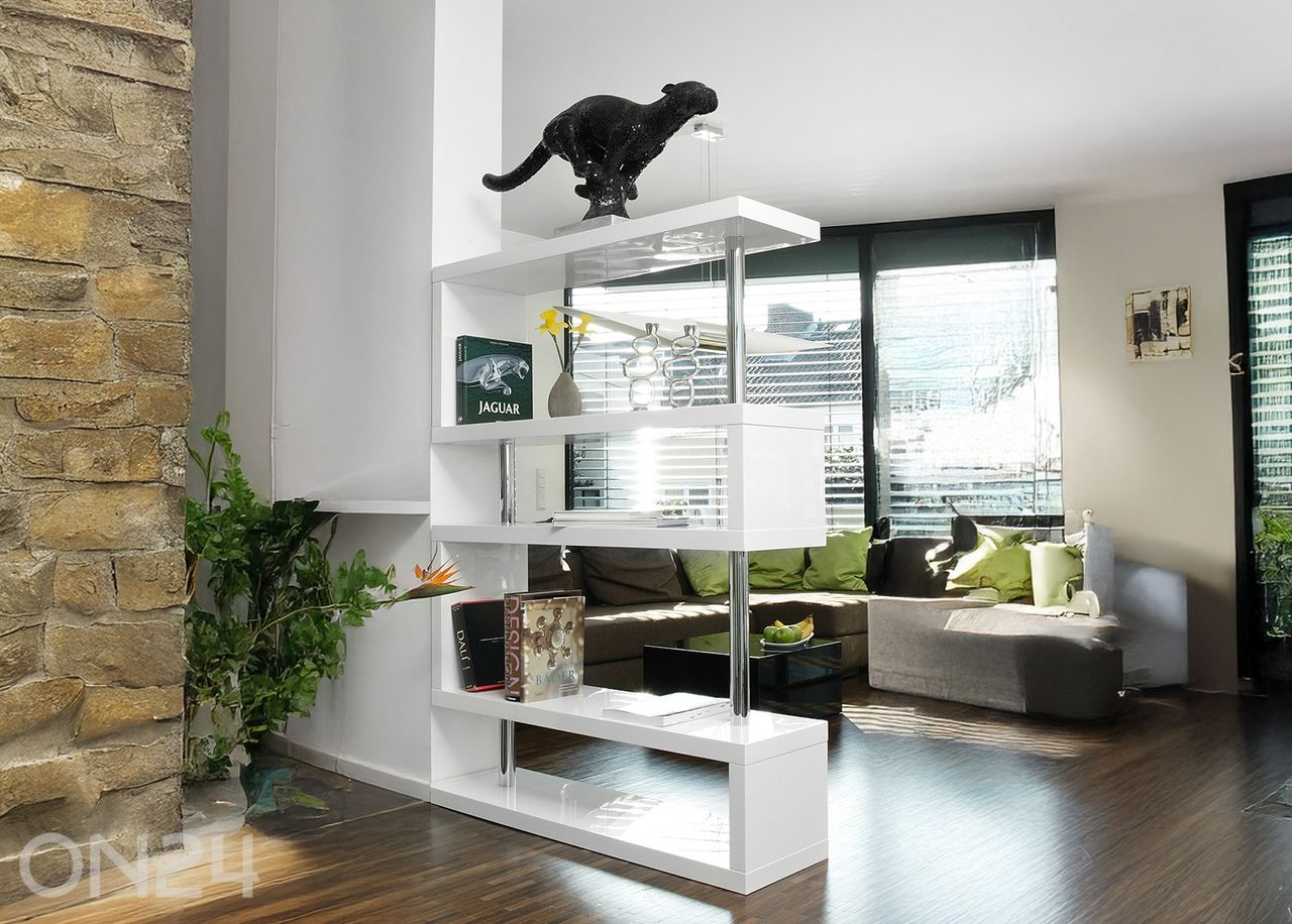 Kõrgläikega riiul/ruumijagaja suurendatud