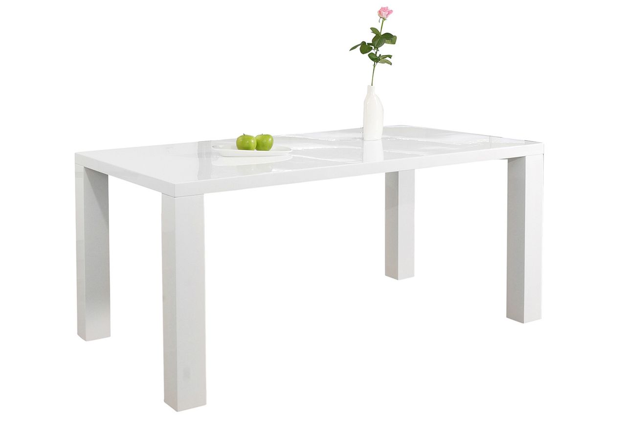 Kõrgläikega söögilaud 90x140 cm suurendatud