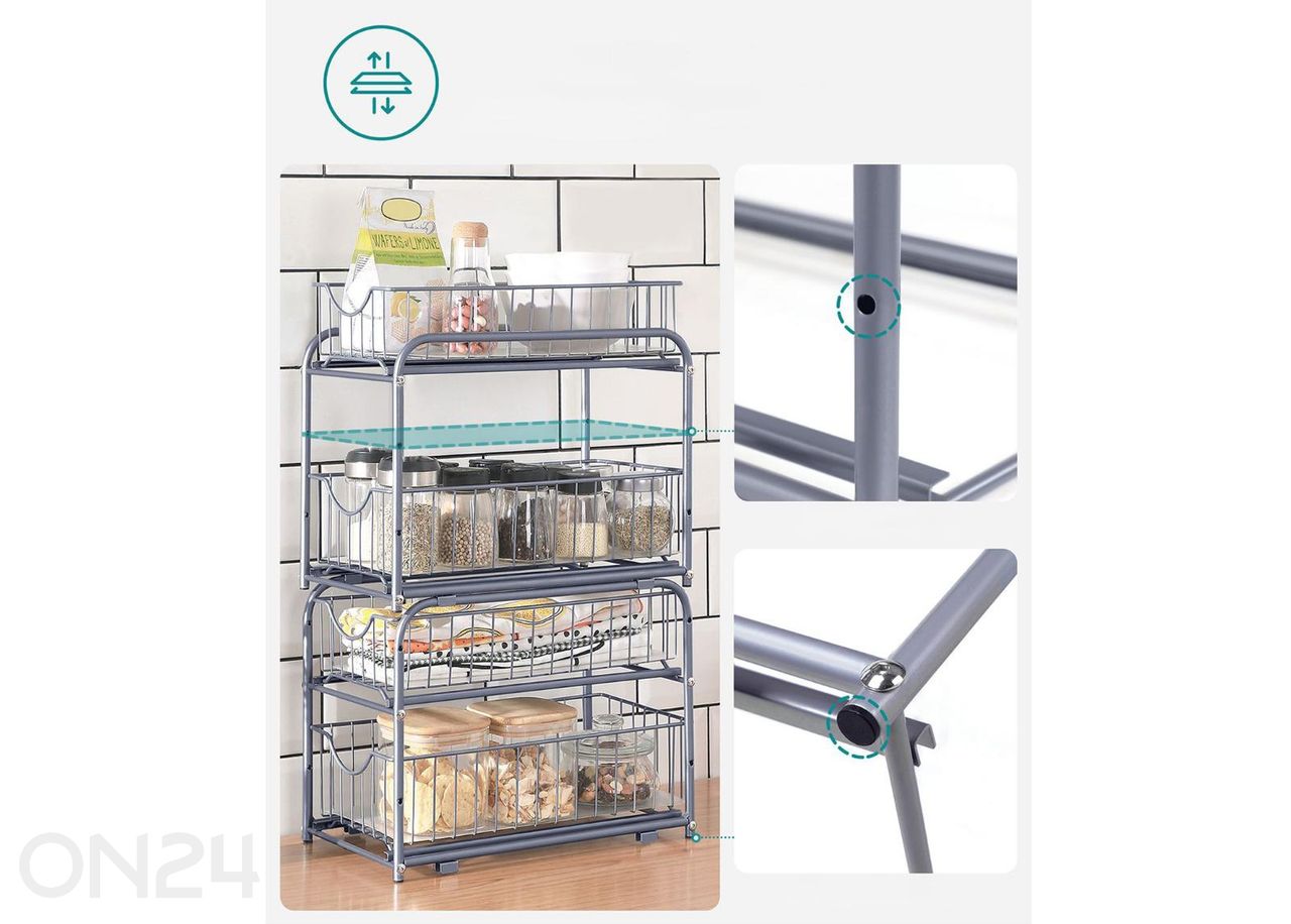 Korvriiul köögikappi suurendatud