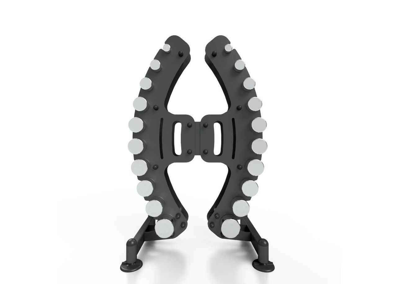 Kroomitud hantlid koos alusega 1-10 kg Marbo Sport suurendatud