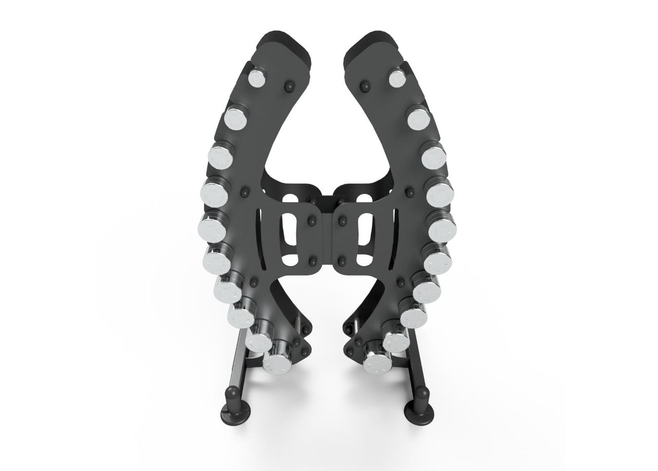 Kroomitud hantlid koos alusega 1-10 kg Marbo Sport suurendatud