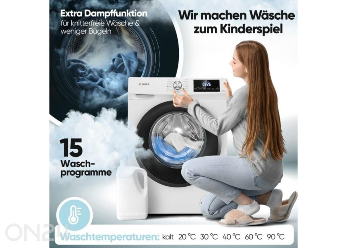 Kuivatiga pesumasin Bomann WAT7186W suurendatud
