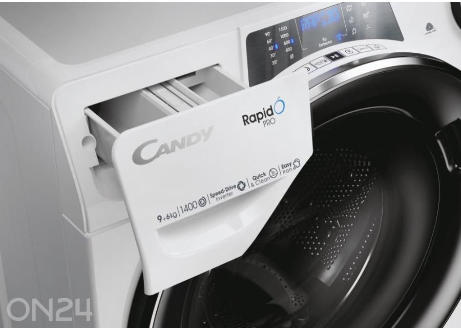 Kuivatiga pesumasin Candy RPW4966BWMBC/1-S suurendatud