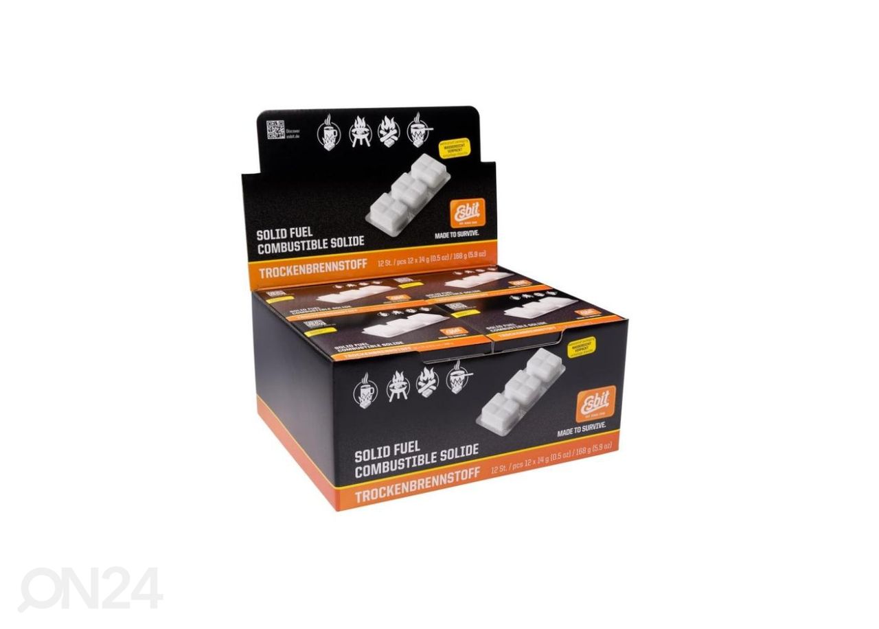 Kuivpiiritus tabletid Esbit 12x14 g suurendatud