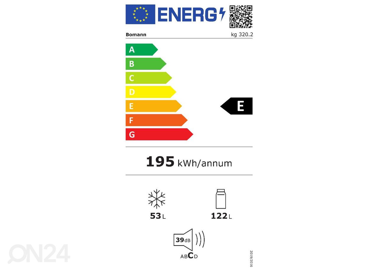 Külmik Bomann KG320.2IX suurendatud
