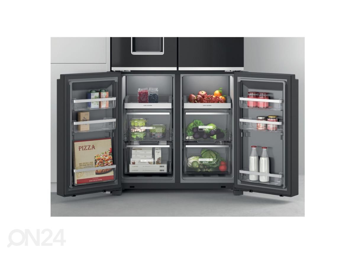 Külmkapp Side-by-side Whirlpool WQ9IFO1BX suurendatud