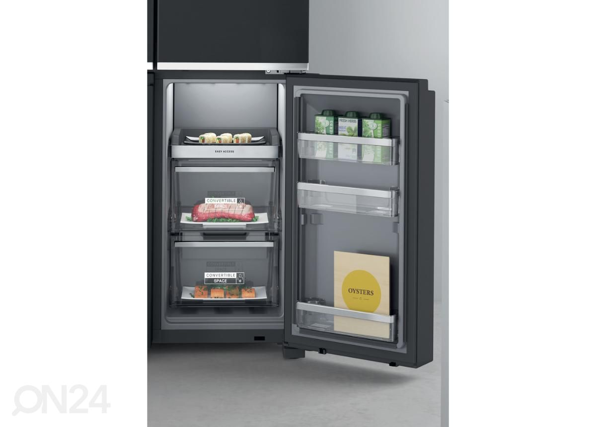 Külmkapp Side-by-side Whirlpool WQ9IFO1BX suurendatud