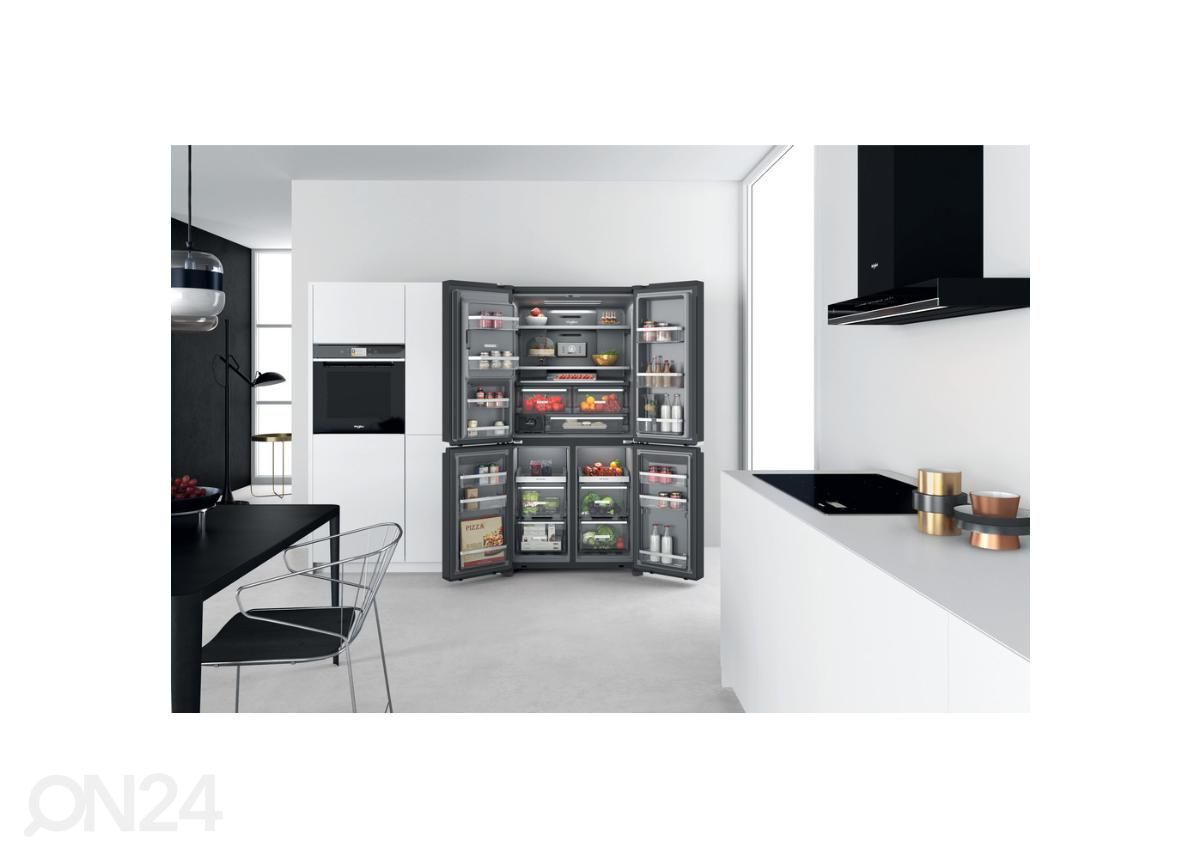 Külmkapp Side-by-side Whirlpool WQ9IFO1BX suurendatud