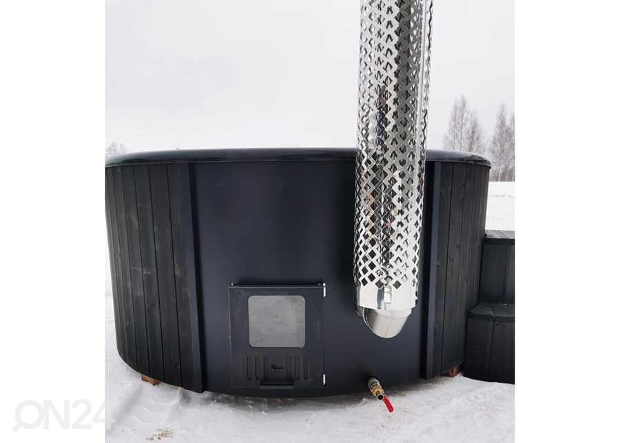 Kümblustünn Delux 200 Black edition integreeritud ahjuga + termokate suurendatud