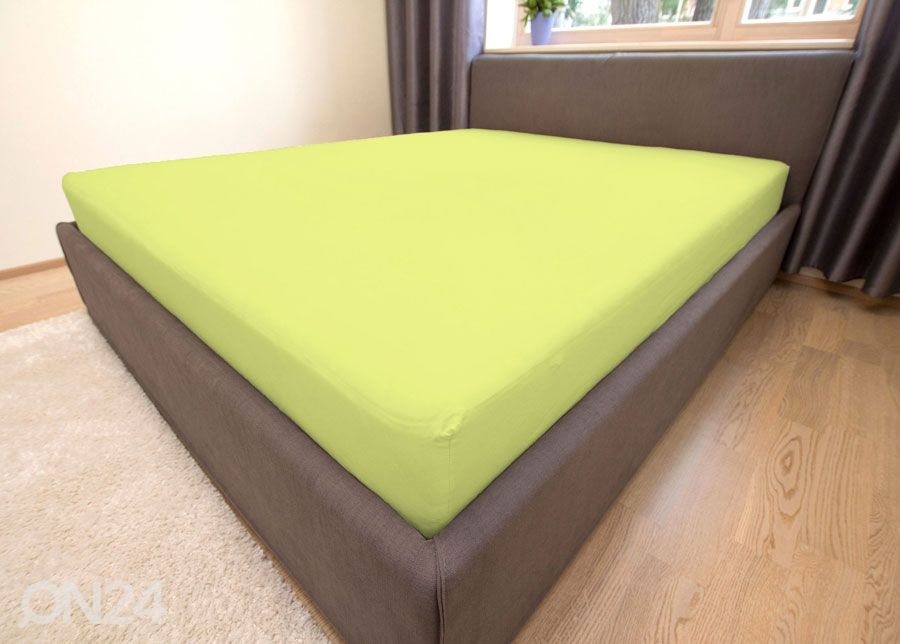 Kummiga voodilina, trikotaaž 200x200 cm suurendatud