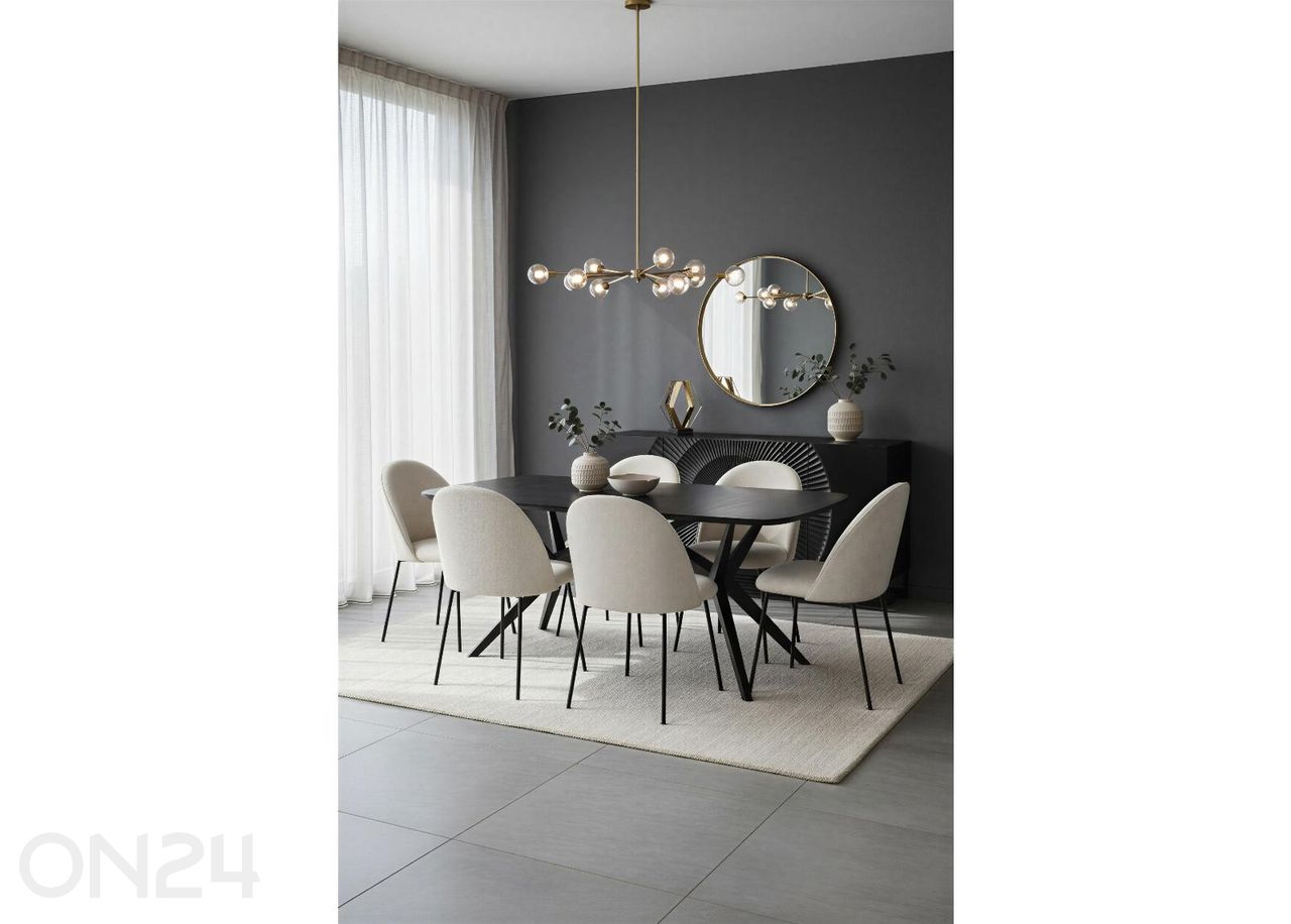 Kummut Black Smooth 150 cm suurendatud