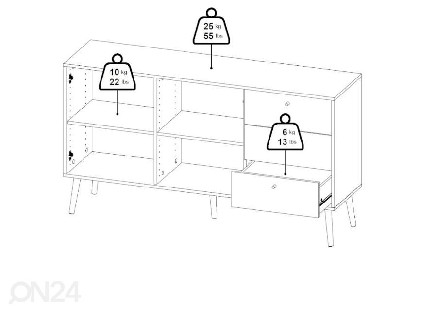 Kummut Bodo 147 cm suurendatud