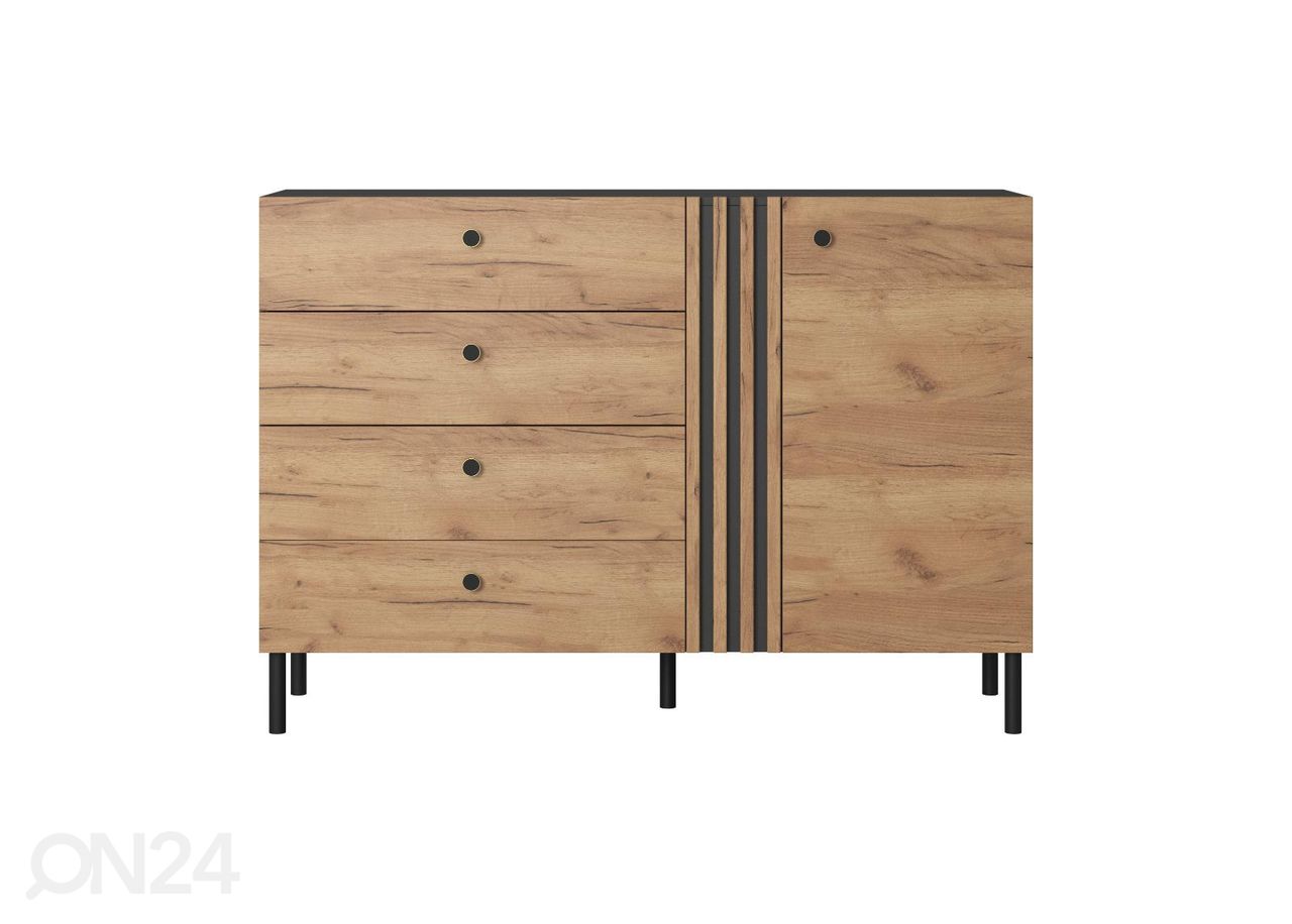 Kummut Deco B 138 cm, antratsiit/tamm suurendatud