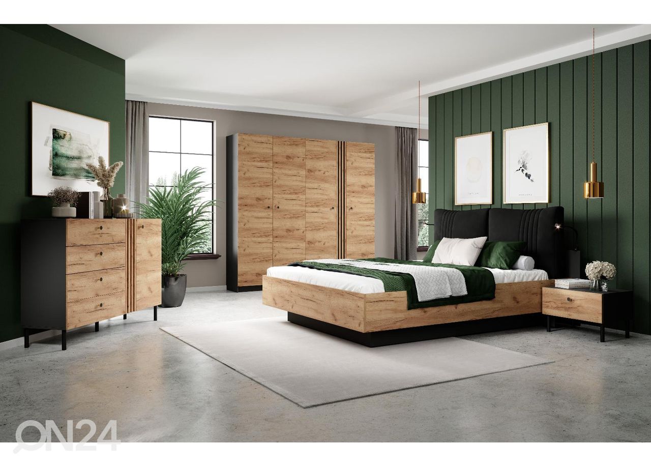 Kummut Deco B 138 cm, antratsiit/tamm suurendatud