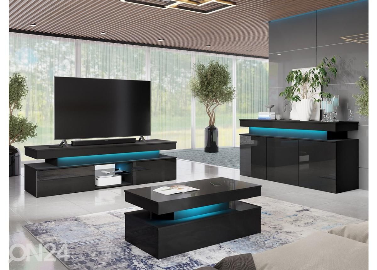 Kummut Glossa 160 cm + LED suurendatud