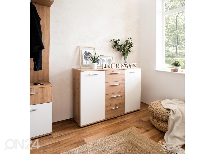 Kummut Jacky, valge/artisan tamm suurendatud