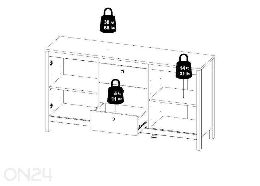 Kummut Madrid 151 cm suurendatud