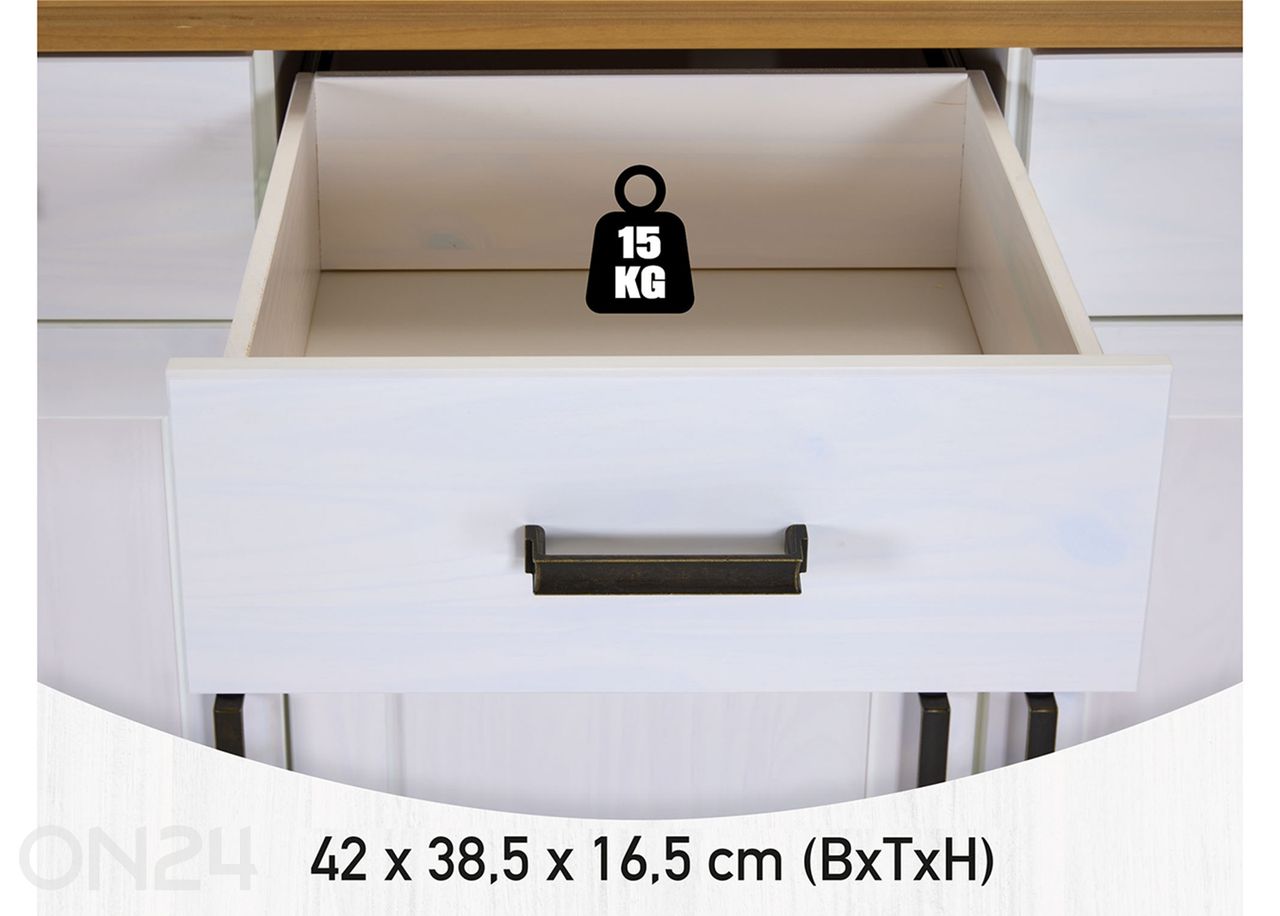 Kummut Maluno 166 cm suurendatud