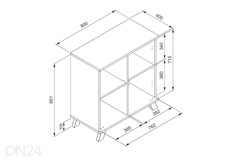 Kummut Medan 80 cm suurendatud
