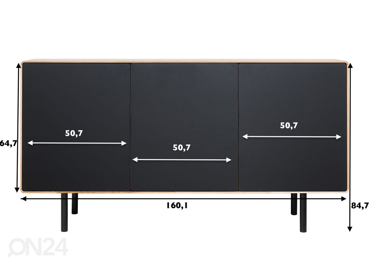Kummut Tokyo 160 cm suurendatud