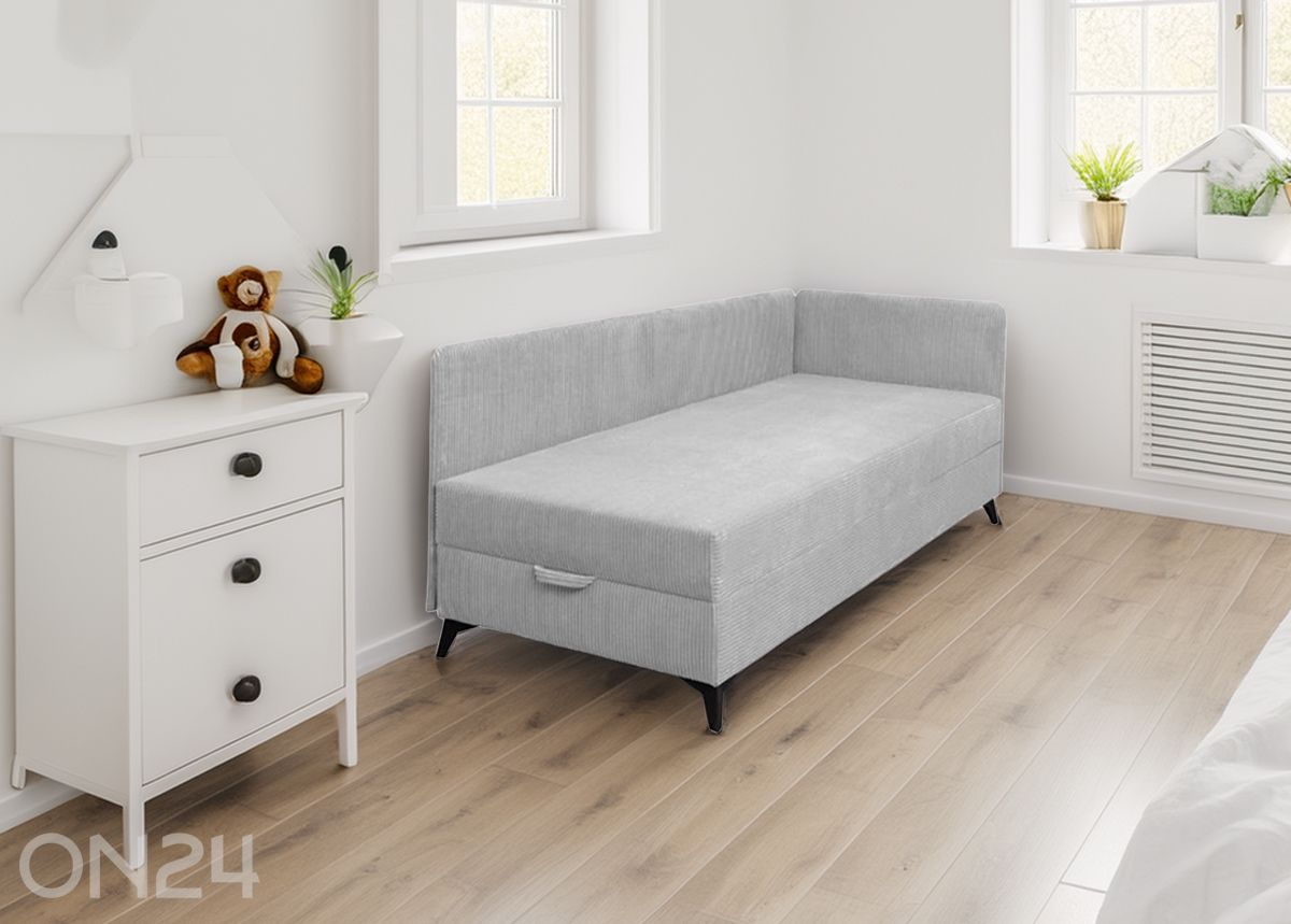 Kušett pesukasti ja küljepaneeliga Ibis 90x200 cm suurendatud