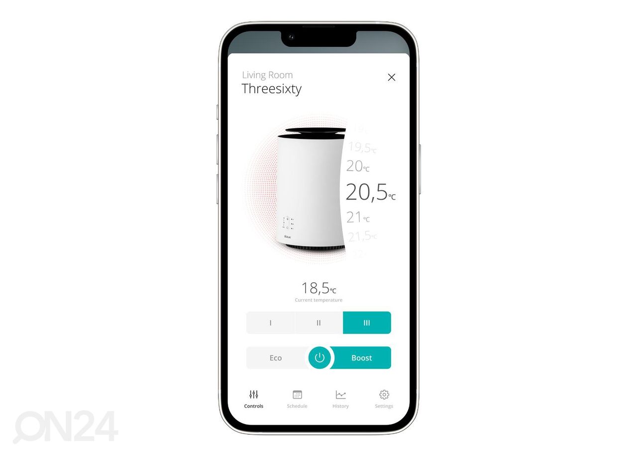 Kütteseade Duux Threesixty Smart Fan + Heater DXCH08, valge suurendatud