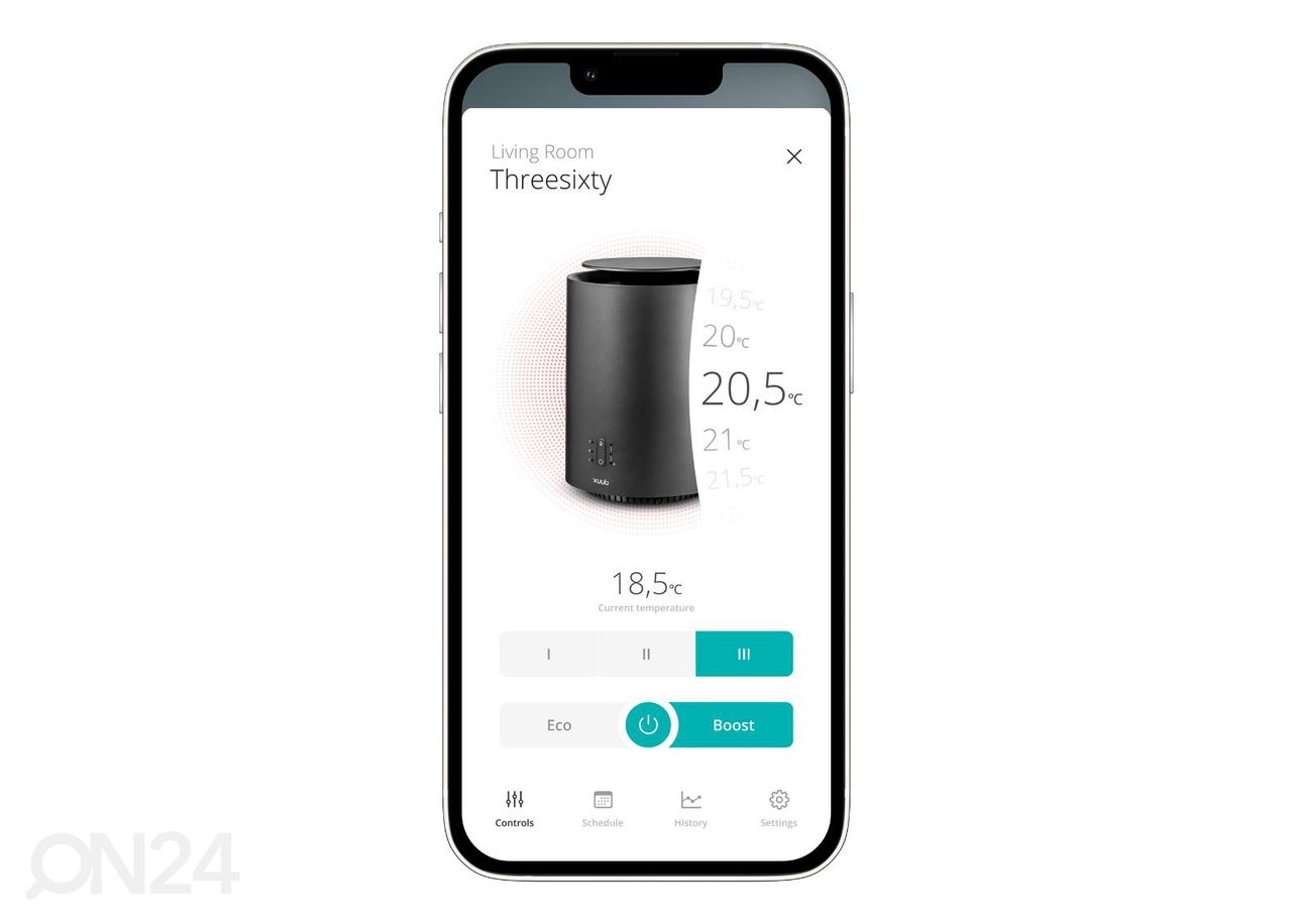 Kütteseade Duux Threesixty Smart Fan + Heater DXCH09, hall suurendatud