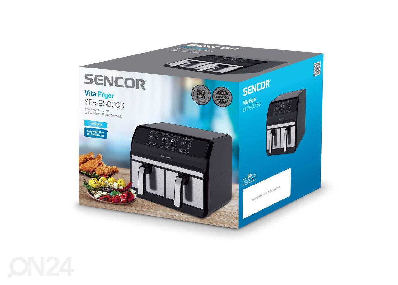 Kuumaõhufritüür Sencor SFR9500SS, 2 x 4L suurendatud