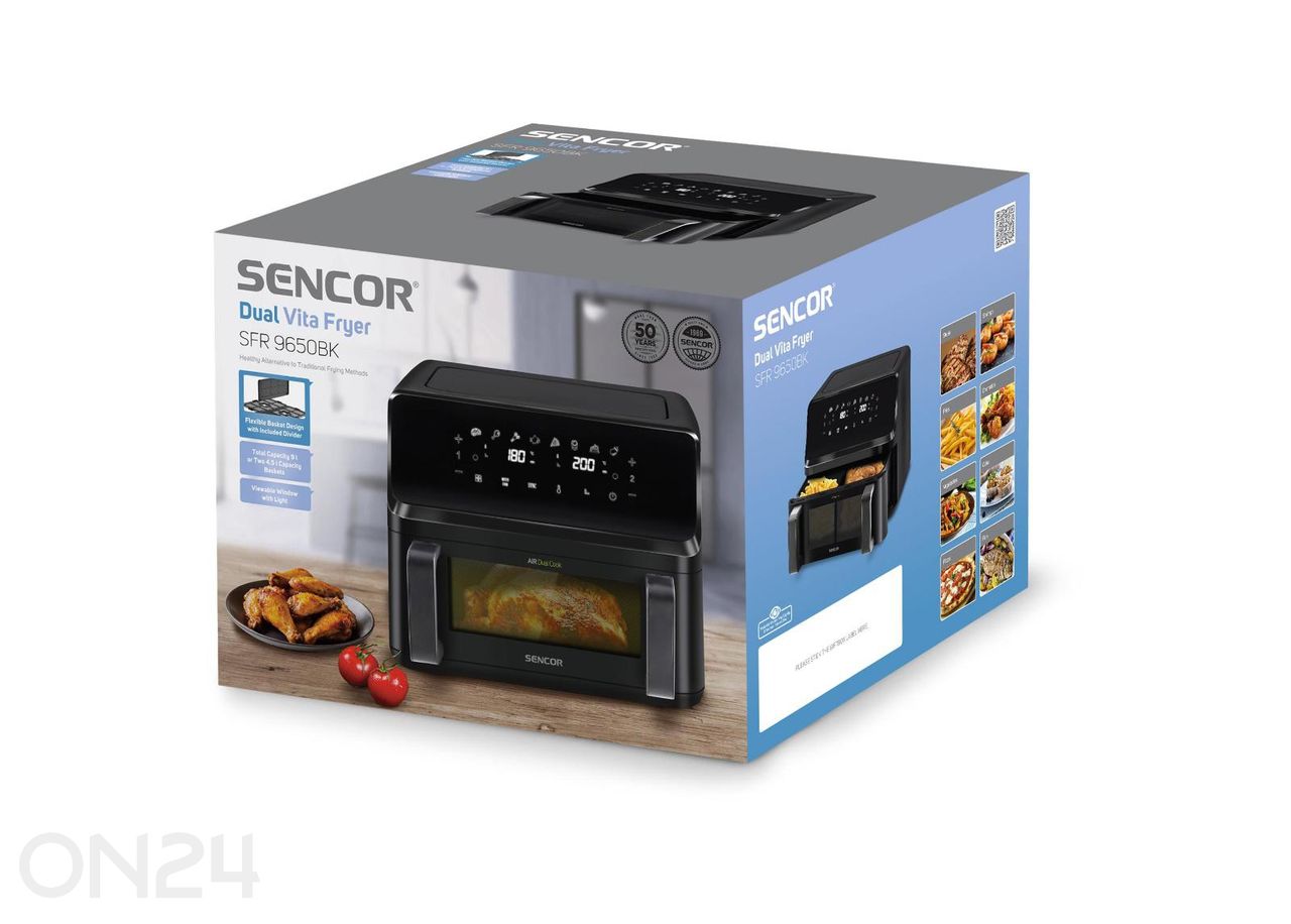 Kuumaõhufritüür Sencor SFR9650BK, 2x4,5 L suurendatud