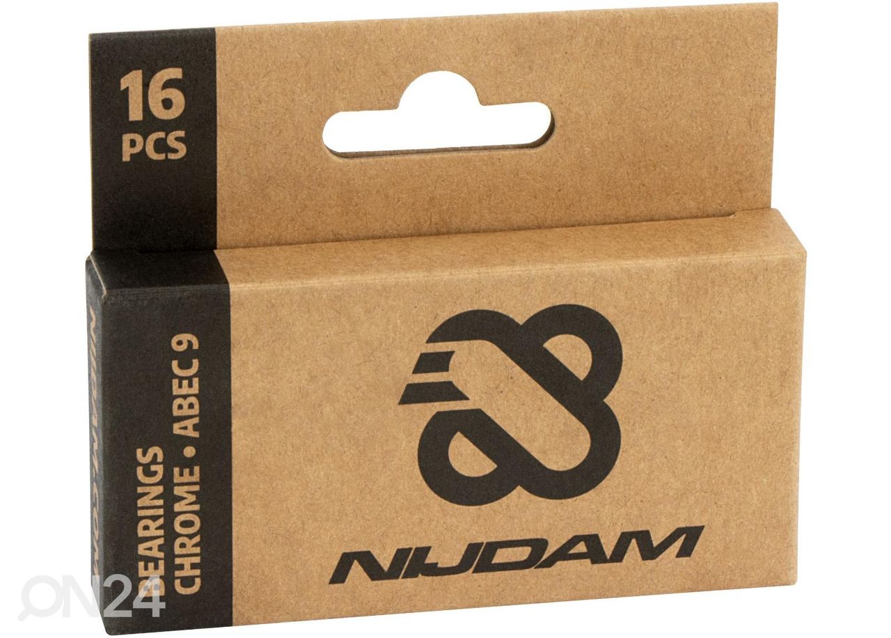 Laagrid 18/24 mm rattale ABEC 9 kroom Nijdam 16 tk suurendatud