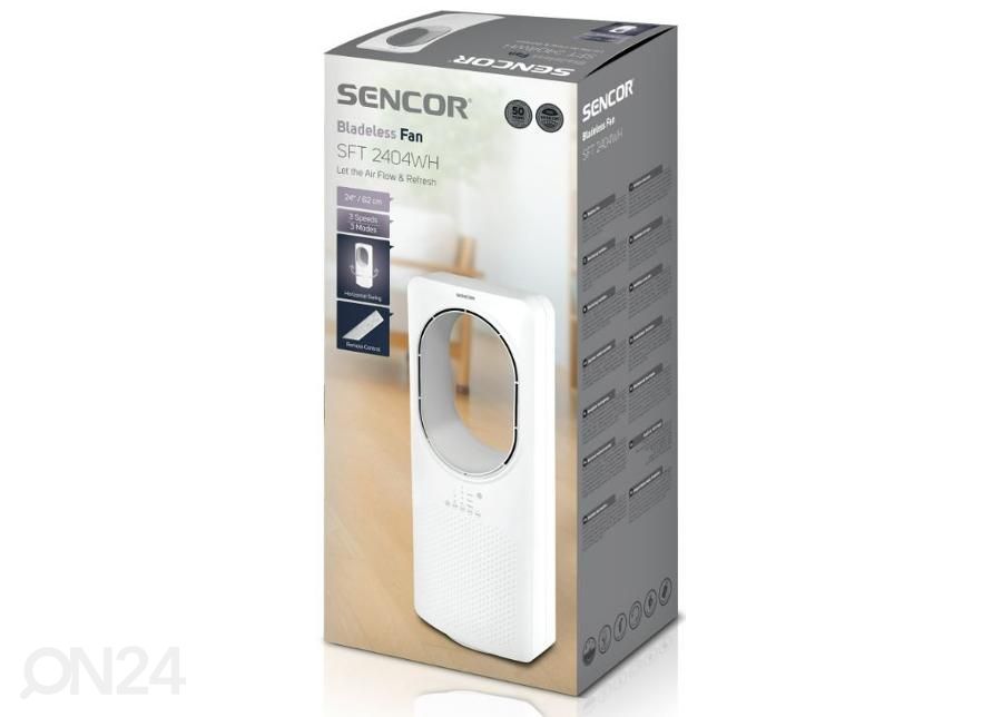 Labadeta ventilaator Sencor SFT2404WH, valge suurendatud