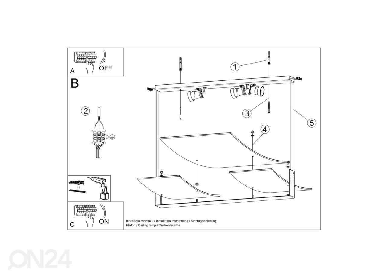 Laelamp Celia, valge suurendatud
