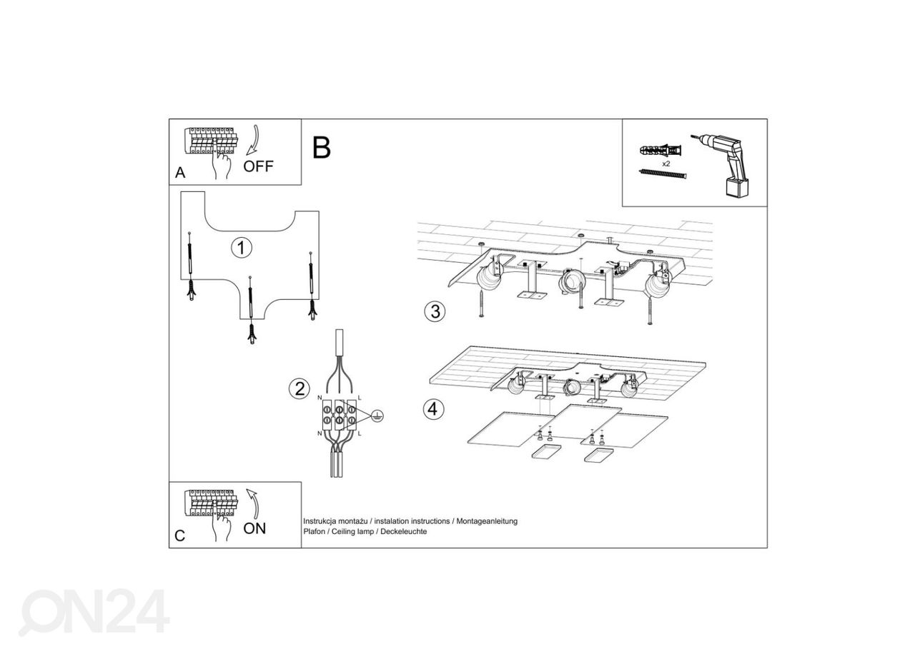 Laelamp Fabiano suurendatud