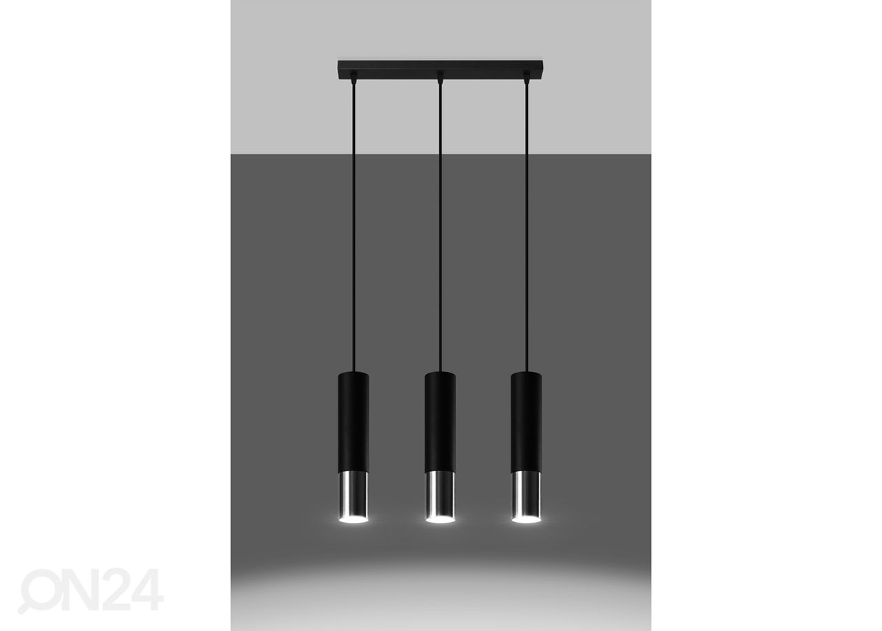 Laelamp Loopez 3L, must/kroom suurendatud