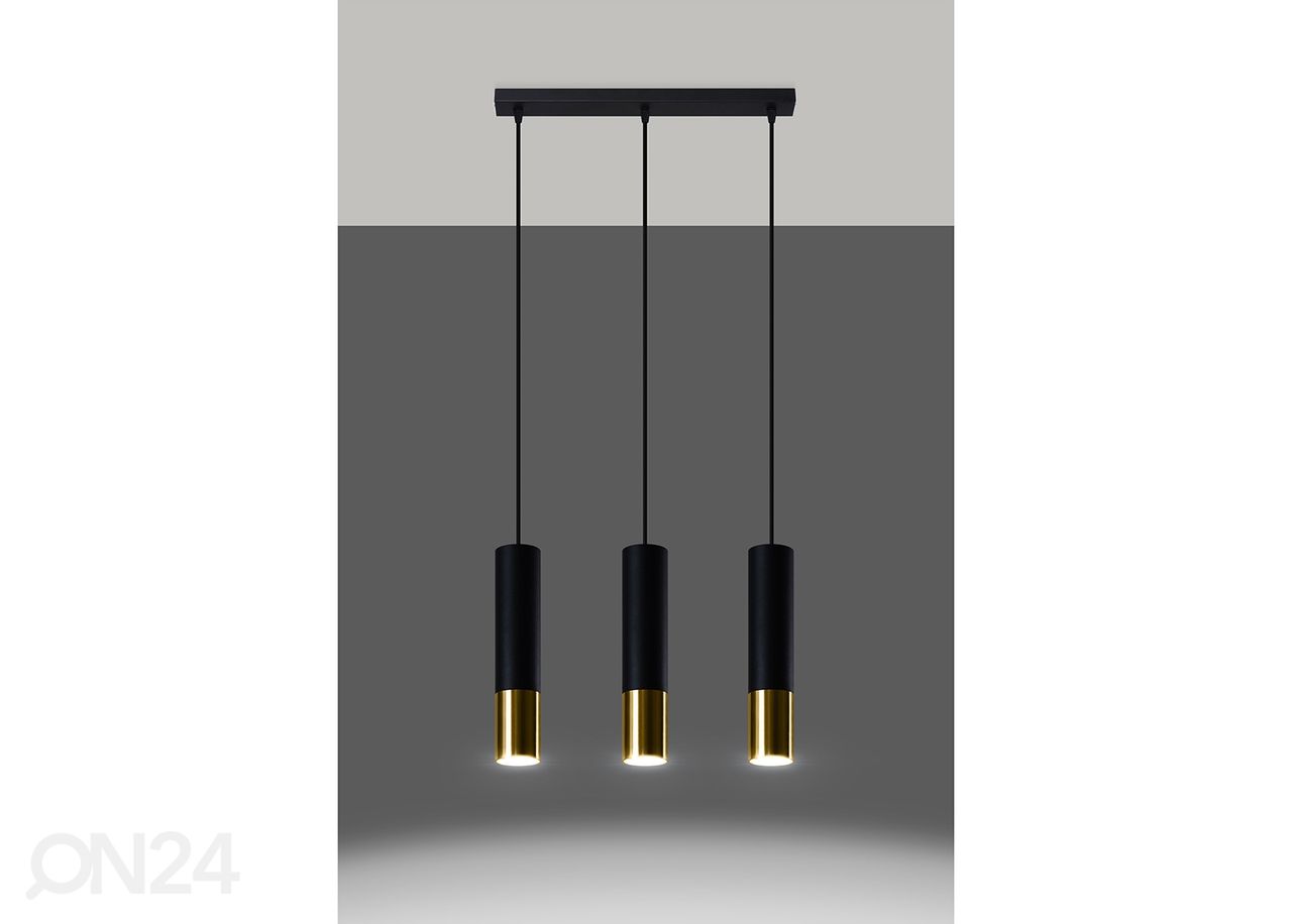 Laelamp Loopez 3L, must/kuld suurendatud