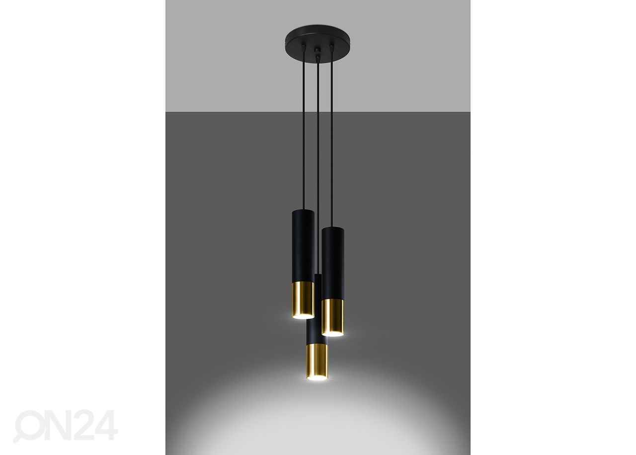 Laelamp Loopez 3P, must/kuld suurendatud
