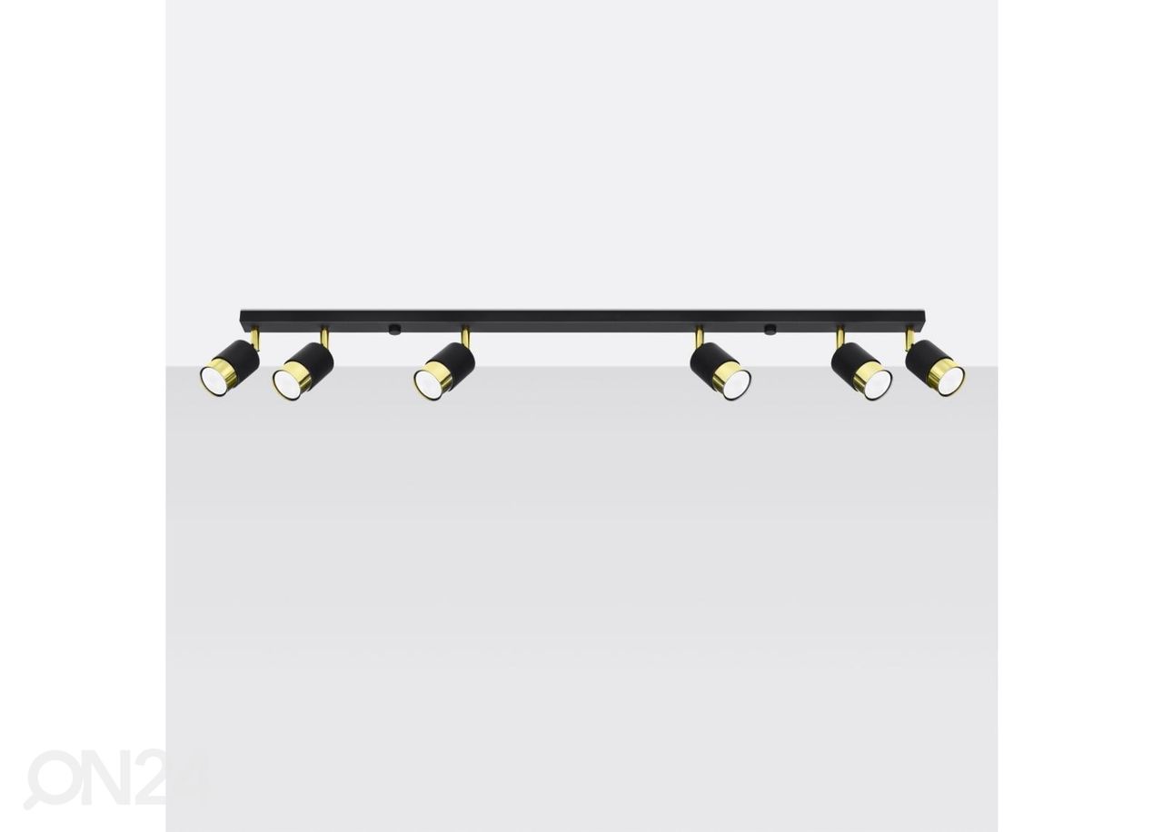 Laelamp Nero 6, must/kuldne suurendatud